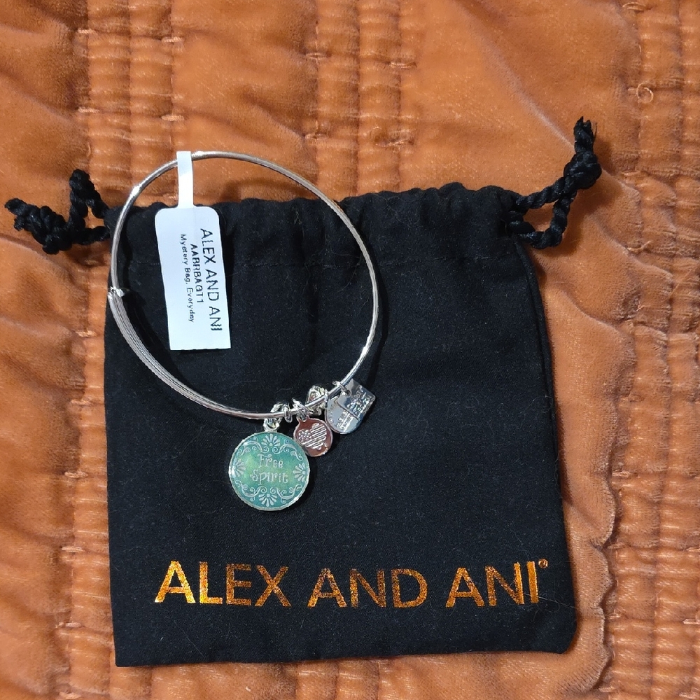 Alex and Ani Silver Bracelet Free Spirit Charm